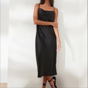 NWT Banana Republic Black Midi Slip Dress